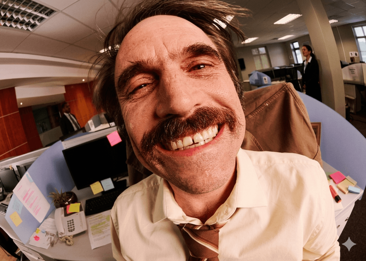 Smiling sales rep celebrating a rewards win